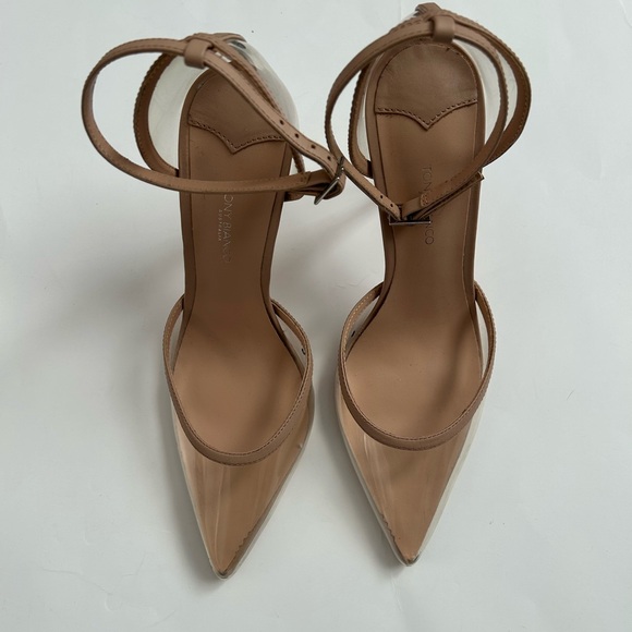 Tony bianco lisa heel sz 9 Lisa Heel in Clear Vynalite & Skin Capretto - Picture 3 of 14